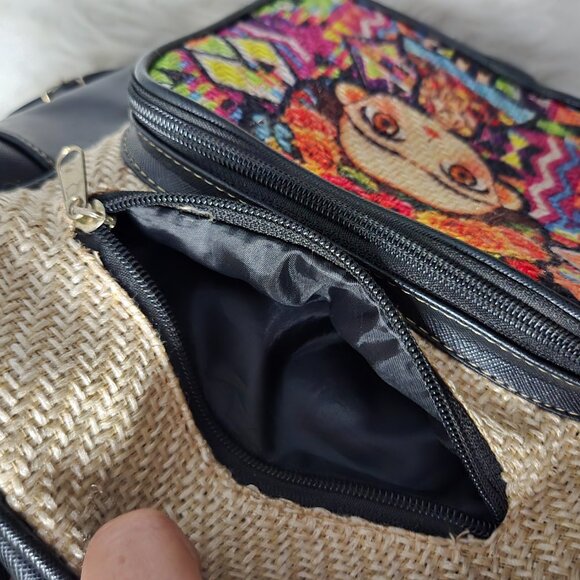 Frida Kahlo Inspired Purse Handbag Crossbody Backpack - Picture 7 of 8